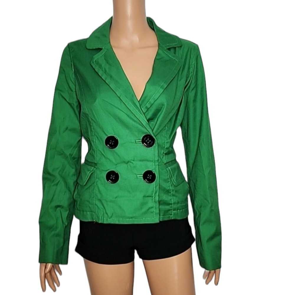 Express Design Studio women's blazer button front green Size‎ 8 Medium